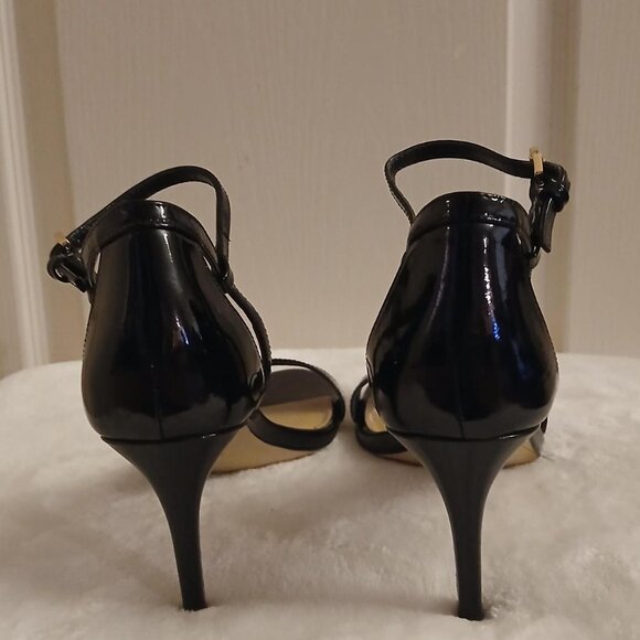 MICHAEL Michael Kors patent leather single ankle strap stiletto heels pumps Sz 8 - Picture 5 of 8
